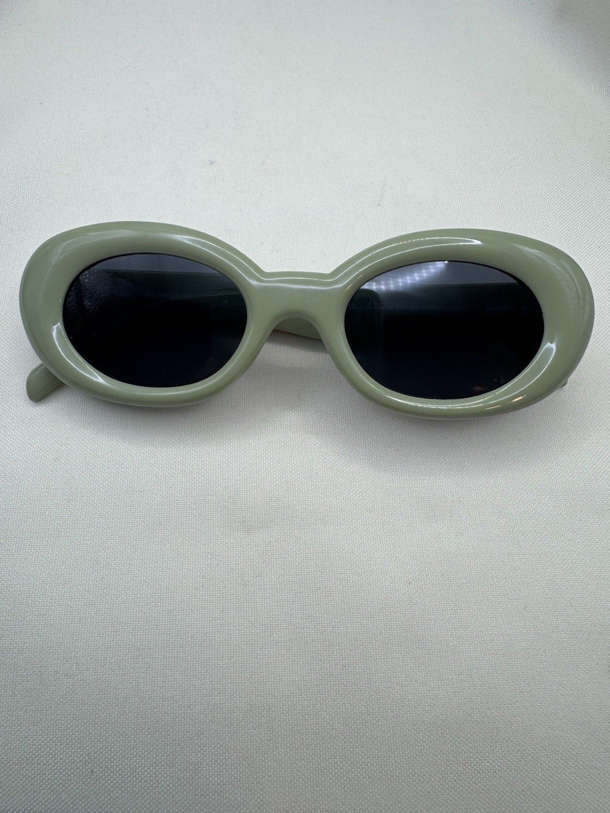 ZARA Oval sunglasses Retro Style with a resin frame UV Protection Olive Green