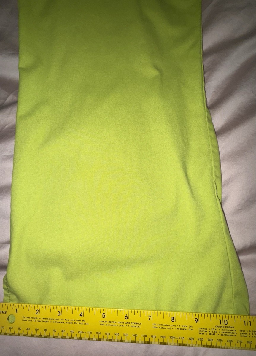Code Happy Bliss Mid-Rise Drawstring Scrub Pants Petite XL Chartreuse 46002AP View 3