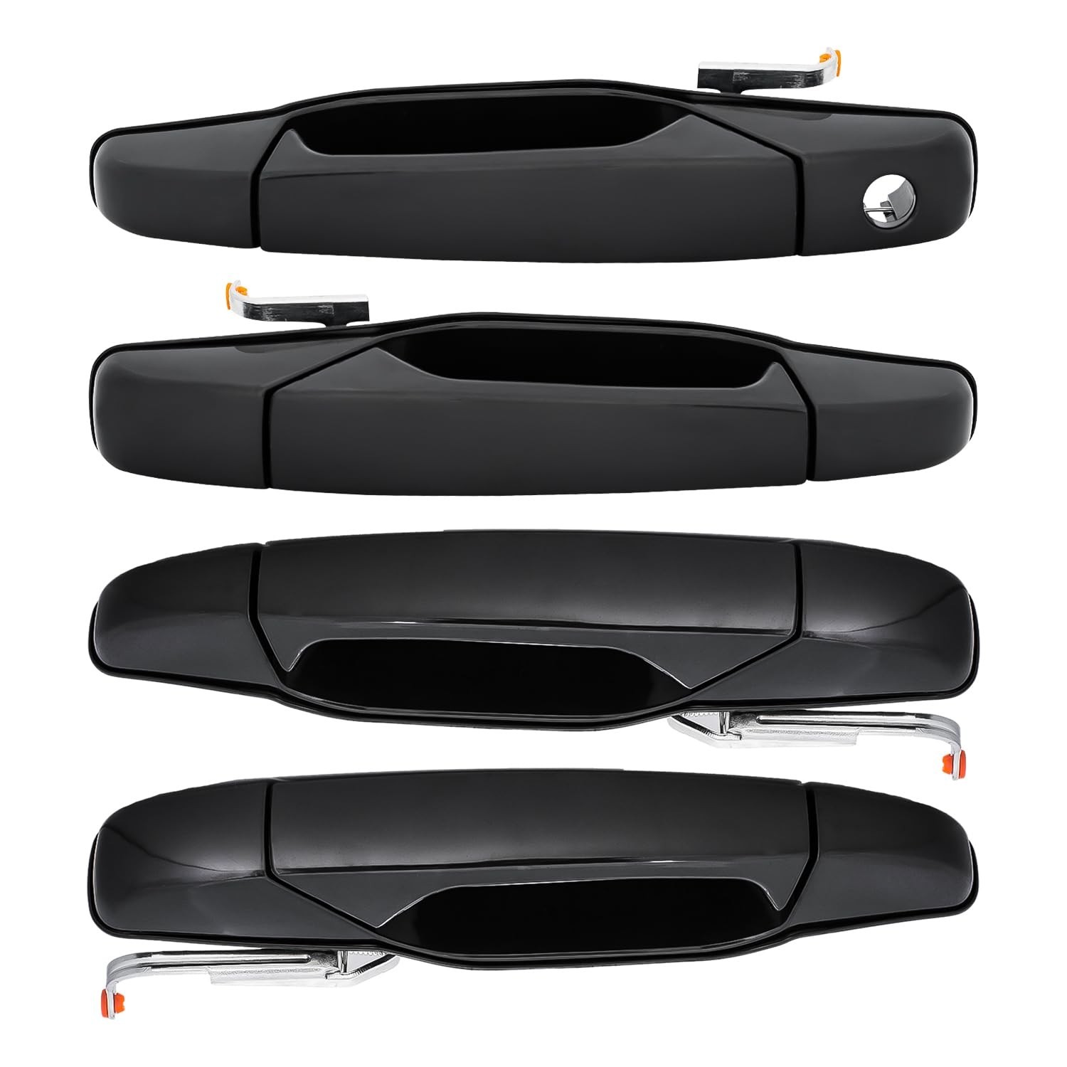 DEAL AUTO ELECTRIC PARTS 4pcs Left+Right Front+Rear Side Black Exterior Door …
