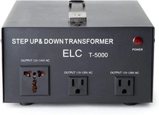 ELC T-5000 5000-Watt Voltage Converter Transformer - Step Up/Down - 110V/220V...
