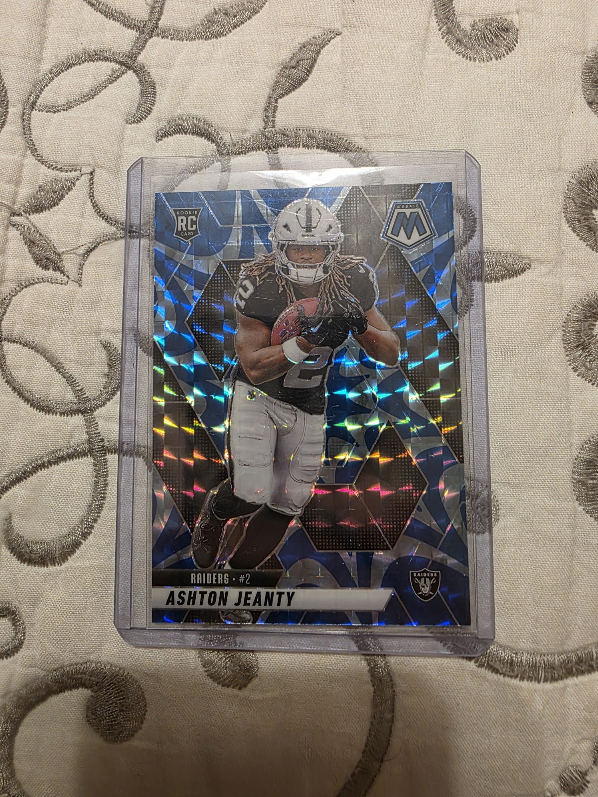 2025 Mosaic Ashton Jeanty Reactive Blue Mosaic Prizm #345