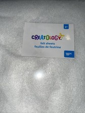 Creatology White Felt Sheets Pack Of 18- 9 In X 12 In New Sealed