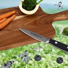 Craft Kitchen Stainless Steel Paring Knife Triple Rivet Style Handle, 3.5”