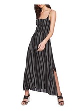 1. STATE Womens Black Spaghetti Strap Square Neck Maxi Dress Juniors S