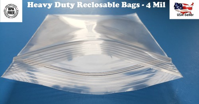 #ad #ad Clear Reclosable Zip Seal 4Mil Lock Top Bags Heavy Duty Plastic 4 Mil Baggies $144.99