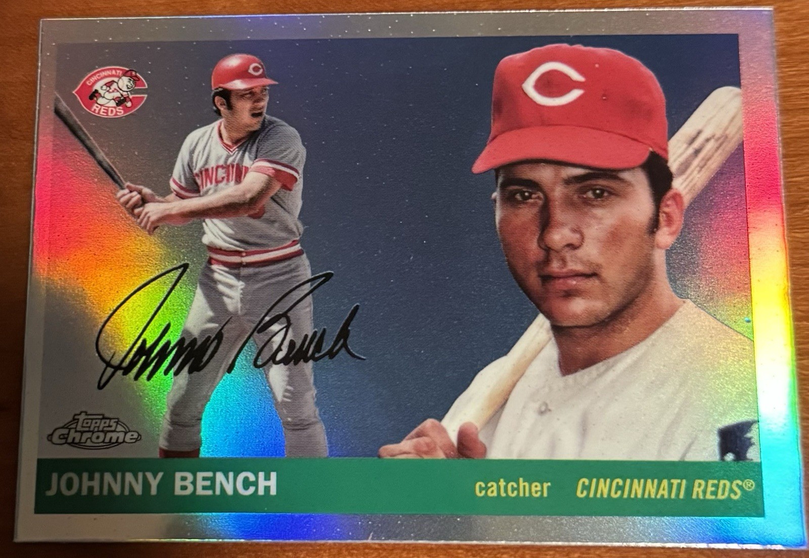 2025 Topps Chrome Platinum Johnny Bench Refractor #454 Reds