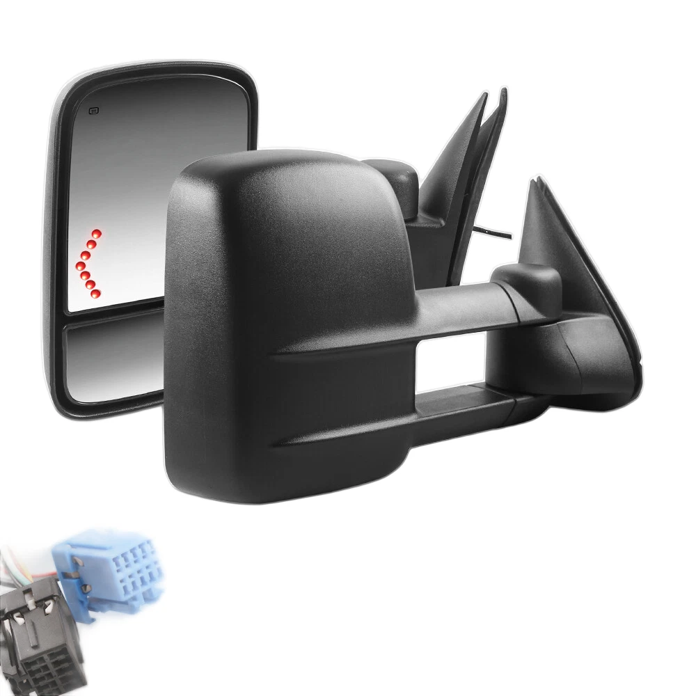 Pair Power Heated Tow Mirrors For 2003-2006 Chevy Silverado Tahoe GMC Sierra New