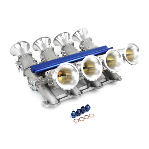 Chevy GM LS7 Sidedraft EFI Stack Intake Manifold System Complete Satin Downdraft - Foto 1 di 2