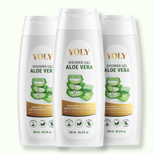 Yoly Aloe Vera Shower Gel – Soothing & Refreshing Cleanse, 25.3 fl oz (3-Pack) 0.67 per gallon