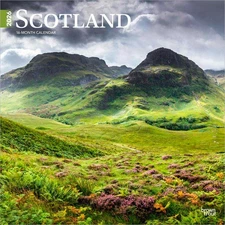 Scotland | 2026 12x24" (Hanging) Monthly Square Wall Calendar | Plastic-Free