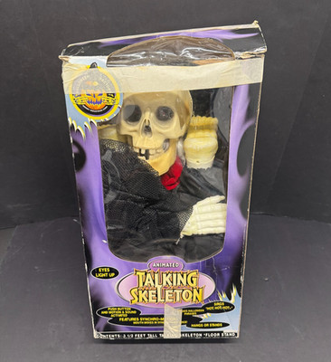 Vintage Gemmy Skeleton Groom 1997 Animated Talking Skeleton New In Box WORKS!