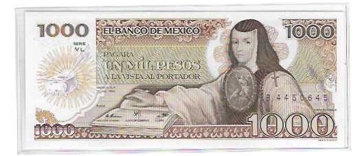 MEXICO - BANCO DE MEXICO  1000 PESO  SERIES YL  1985  UNCIRCULATED
