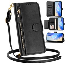 For Motorola Moto G Power/Stylus/5G 2025 Leather Card Wallet Case Shoulder Strap
