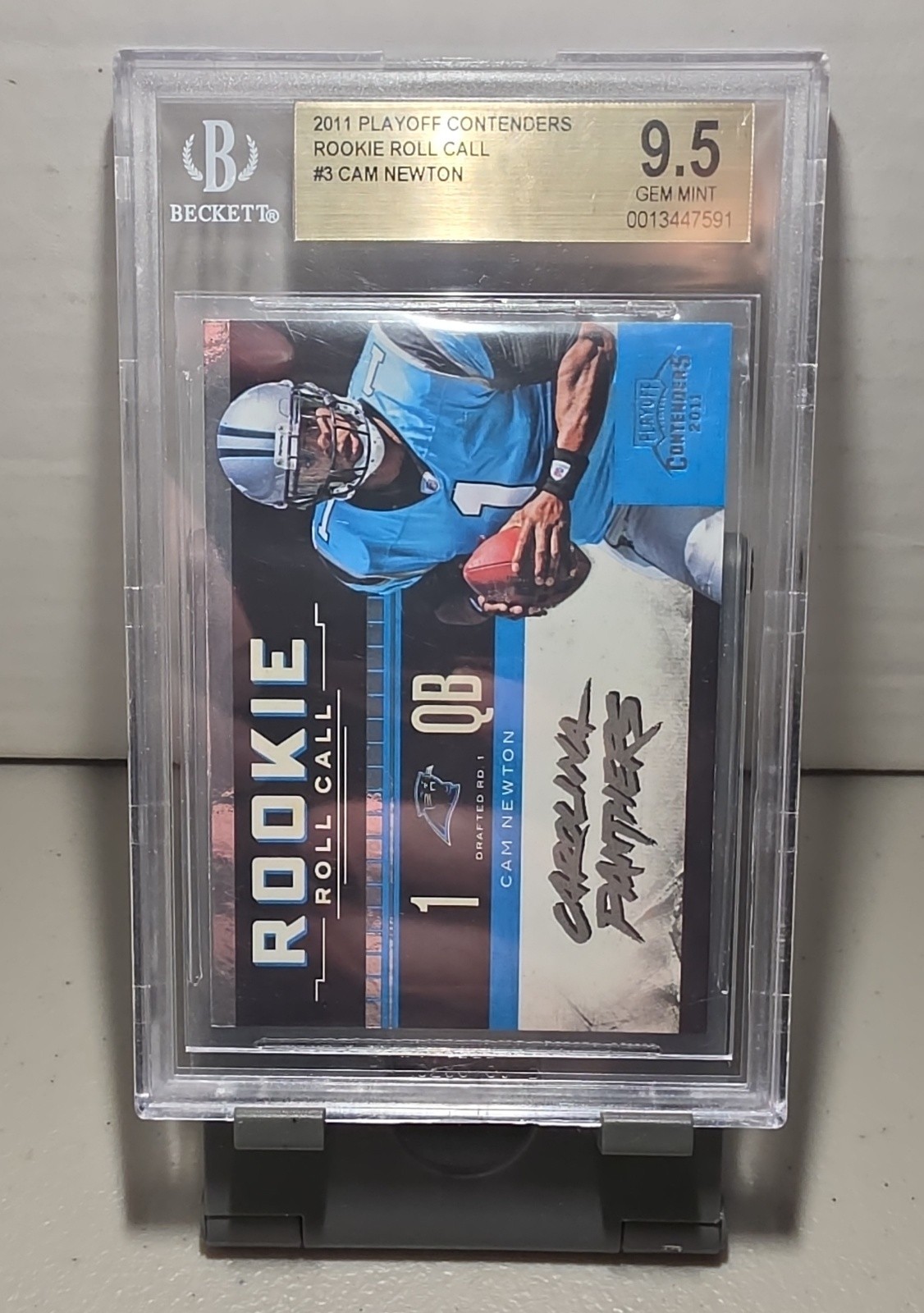 Cam Newton Playoff Contenders Rookie Roll Call #3 Base