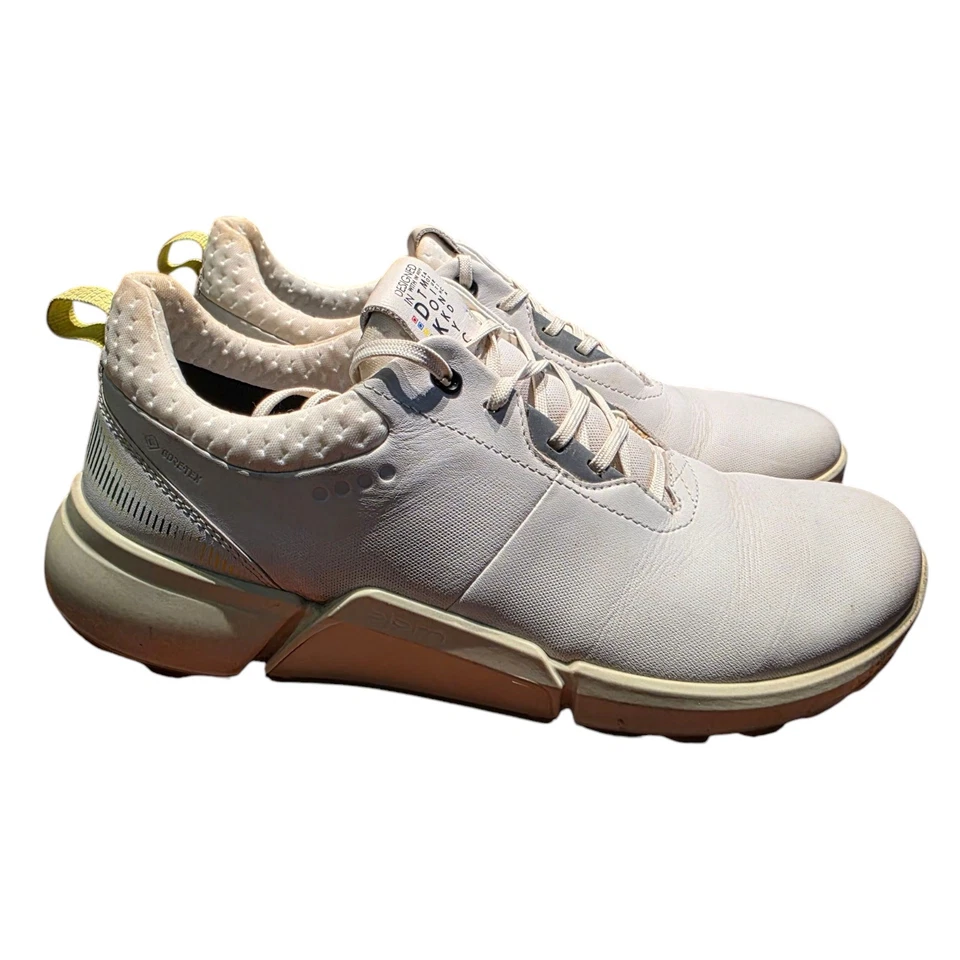 Zapatos de golf para mujer ECCO Biom H4 Gore-Tex blancos/plateados/grises talla 10 Foto 2 de 4