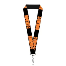Buckle Down Lanyard-1.0"-Hemi 426 Logo Repeat Black/Orange One Size Multicolor