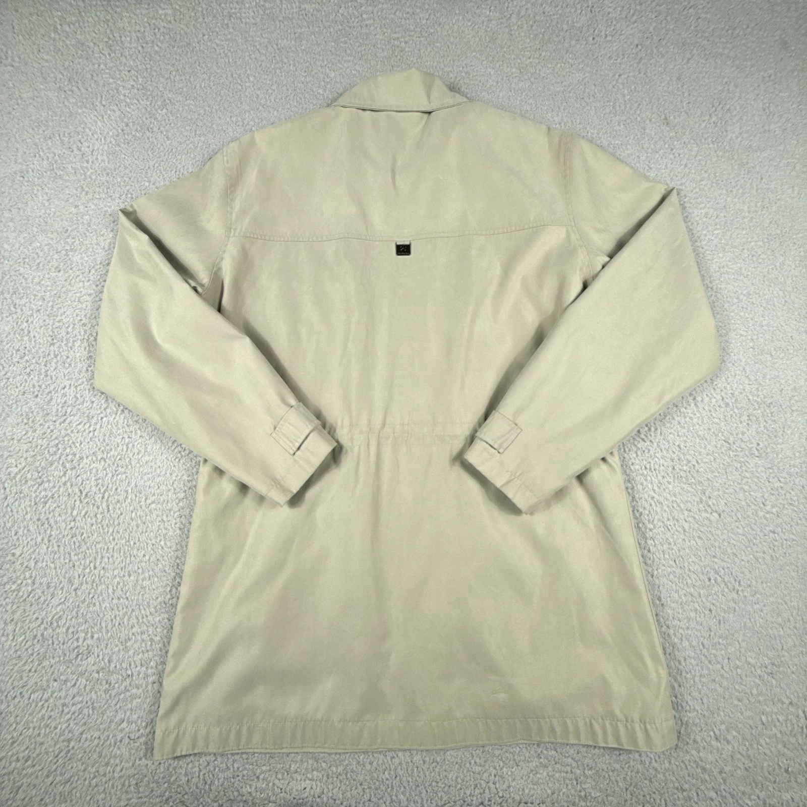 Vintage Mercedes Benz Jacket Mens Large Beige Windbreaker Coat Full Zip Lined image 3