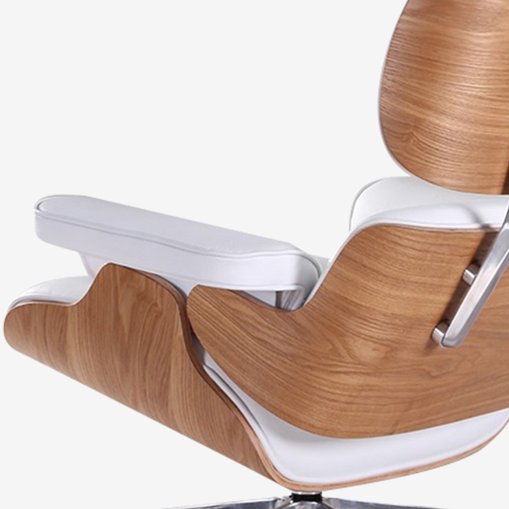 And Ottoman Genuine Italian Leather Eams Swivel