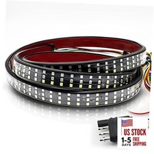 Tailgate Light Bar 60 Inch Triple Row Tail light bar for Pickup Trailer SUV RV