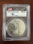 2014 PCGS MS70 SILVER EAGLE FIRST STRIKE SIGNED BY JOHN MERCANTI