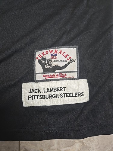 Maglia Jack Lambert Mitchell & Ness Steelers 100% autentica taglia 60 - Foto 2 di 6