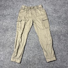 Polo Ralph Lauren Pants Boys 10 Beige Cargo Jogger Drawstring Twill Pockets