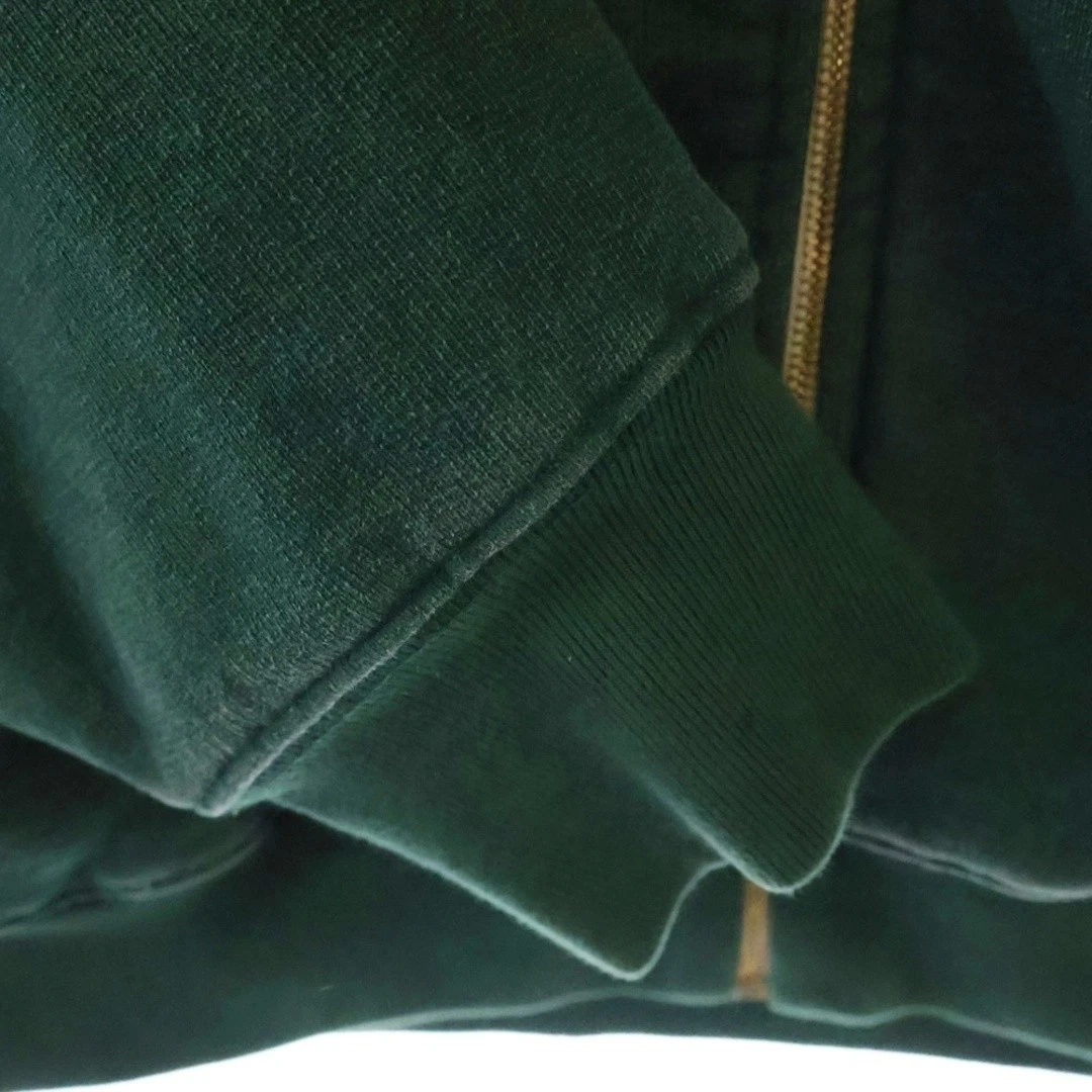 Felpa Gucci Sherry Line Horsebit GG logo placca zip verde bianco usata a3