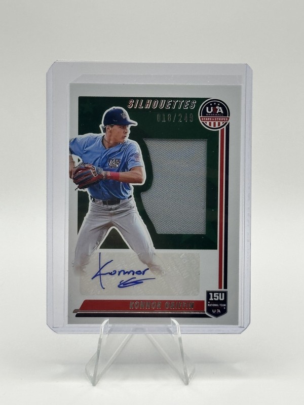 2022 Panini Stars & Stripes USA Baseball #SIL-KG Konnor Griffin Patch Auto /249