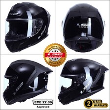 LS2 FF820 RAPID III GLOSS BLACK FULL FACE LIGHTWEIGHT MOTORBIKE ECE CRASH HELMET