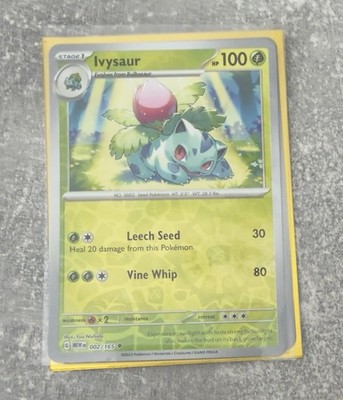 Pokémon TCG / 151 / Ivysaur 002/165 / HOLO Reverse Karte Englisch