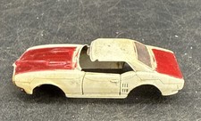 Aurora AFX HO Scale 1968 Pontiac Firebird White Blk Red Slot Car Body Bad Shape