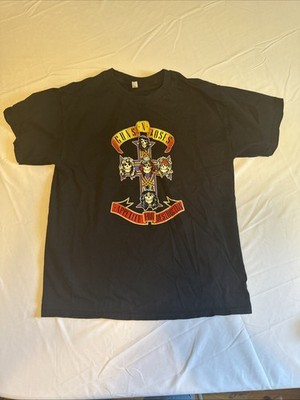 Guns N Roses T Shirt Mens Large Black Appetite For Destruction Band Tee
