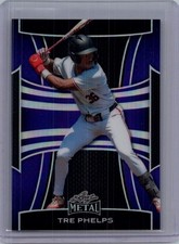 Tre Phelps 2025 Leaf Metal Baseball 1/1 Pre Production Proof