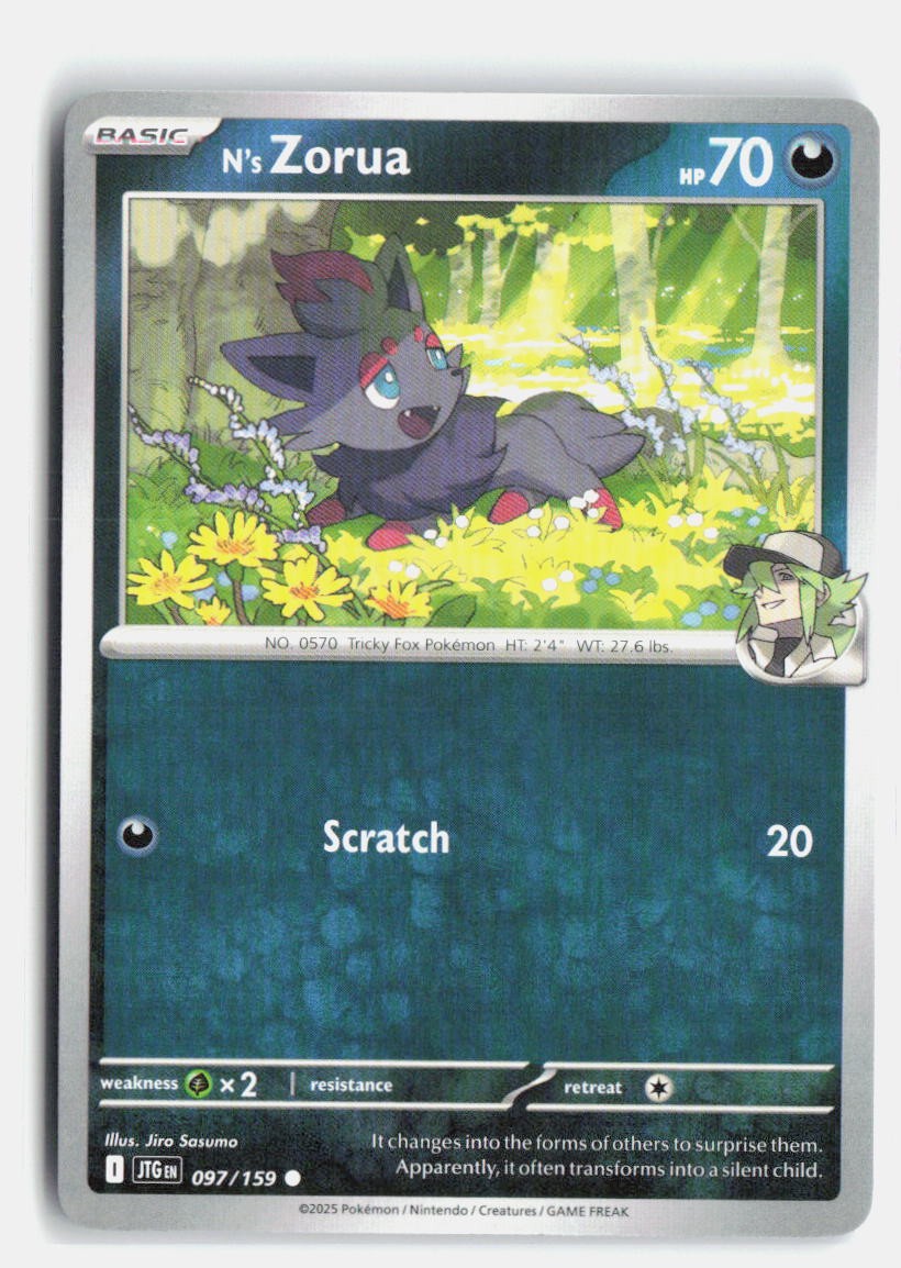 N's Zorua 097/159 Journey Together Common Pokemon NM