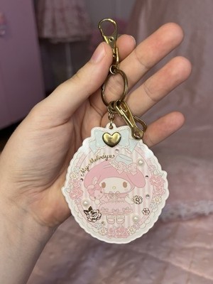 Sanrio My Melody Acrylic Keychain Charm Pink Rose Dress Kawaii Japan Rare