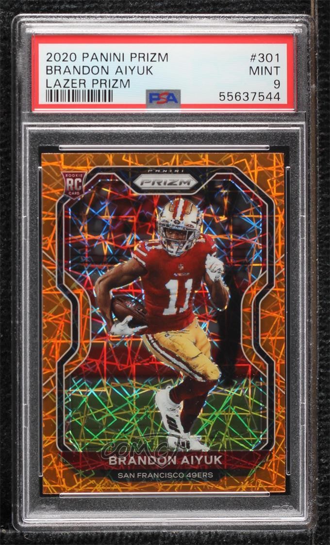 2020 Panini Prizm Rookie Lazer Prizm Brandon Aiyuk #301 PSA 9 MINT 2l4