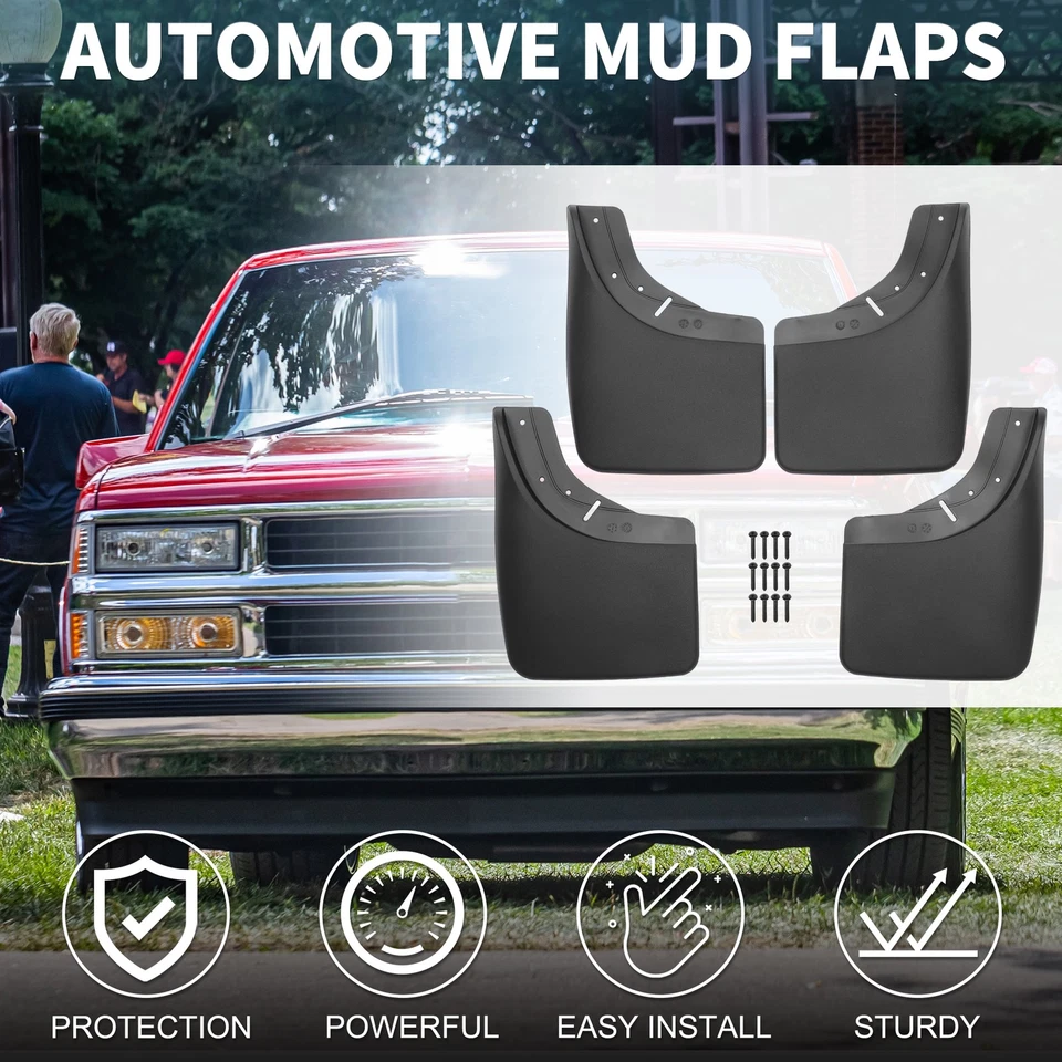 Mud Flap Splash Guard Mud Guard for Chevrolet for GMC C1500 K1500 C2500 K2500 - Image 2 of 4