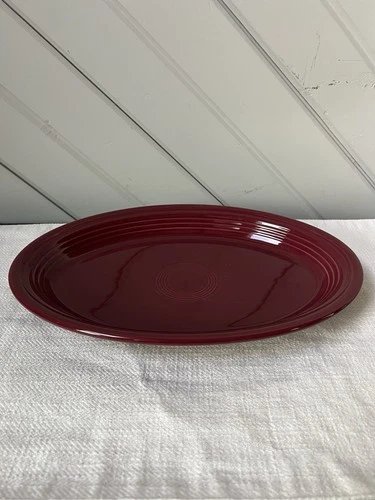 Fiestaware Cinnabar Oval Platter Homer Laughlin  9.5” X 13.5”