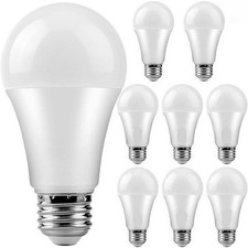 8 Pack LED Light Bulbs Standard Cool 6000K Daylight E27 Screw Energy Saving UK