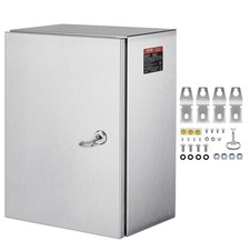 New NEMA Stainless Steel Enclosure, 16 x 12 x 8'' NEMA 4X Steel Electrical Bo
