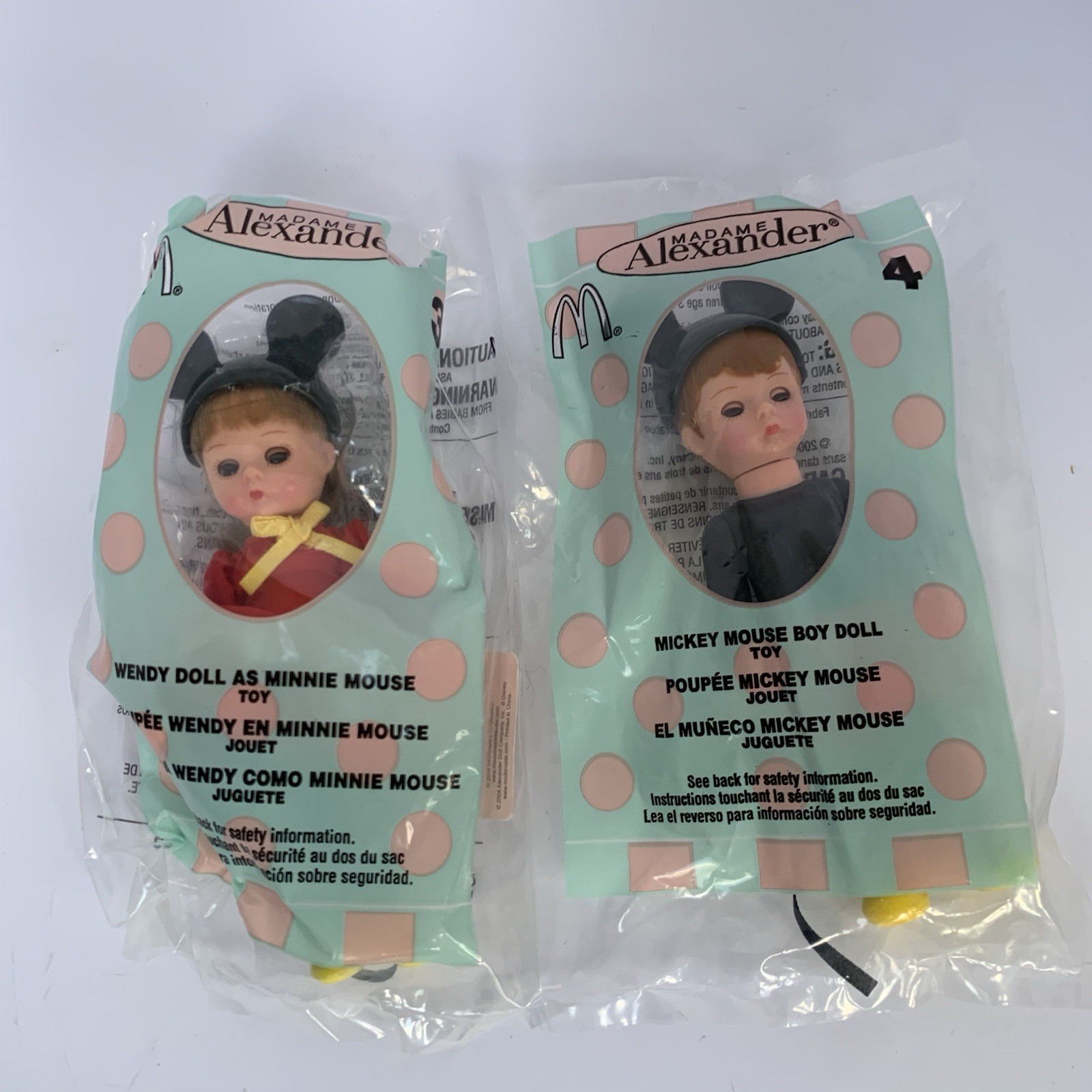 McDonalds 2004 Happy Meal Mickey Minnie Mouse Madame Alexander Collectible