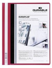 Durable DURAPLUS Presentation Folder - A4 Red Folder - Ideal for Storing Present