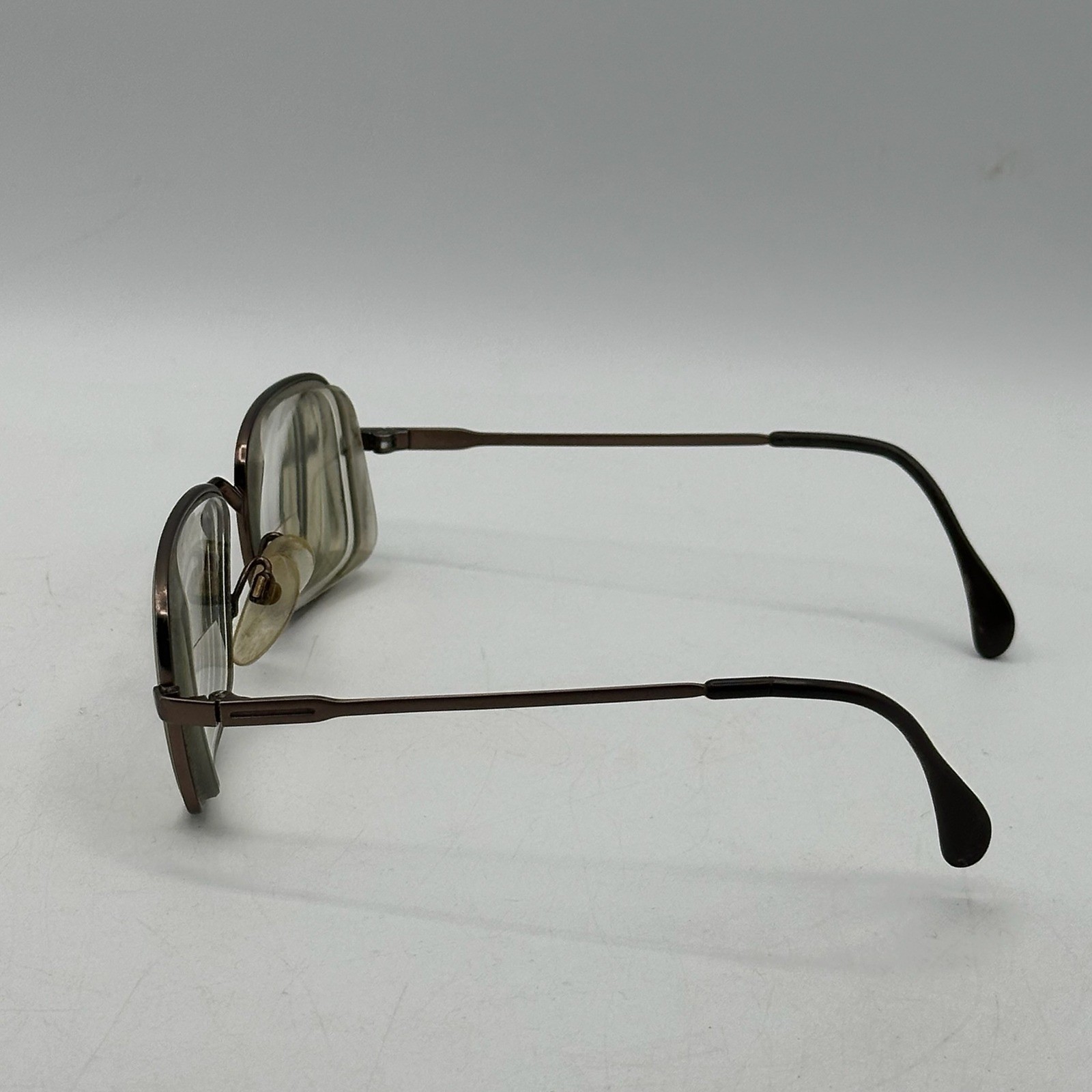 Vintage Rectangular Bifocal Eyeglasses Antique Br… - image 5