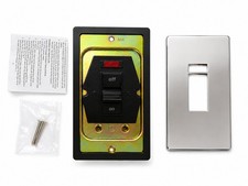 MK K24336 POC B 50A Double Pole Switch Neon Black Insert Cooker Isolator Switch