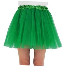 Adult Women 4-Layered Tutu Skirt with Lining, Teens Large A-4-layered,green
