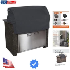 Ravenna Water-Resistant 32 Inch Built-in BBQ Grill Top Cover, Black