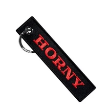 MotoLoot Keychain for Motorcycles, Scooters, Cars and Gifts (Horny) 