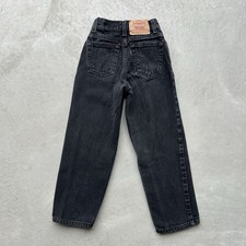 Vintage 90s Levi  s 550 Black Denim Children  s Jeans - Kids Size 7