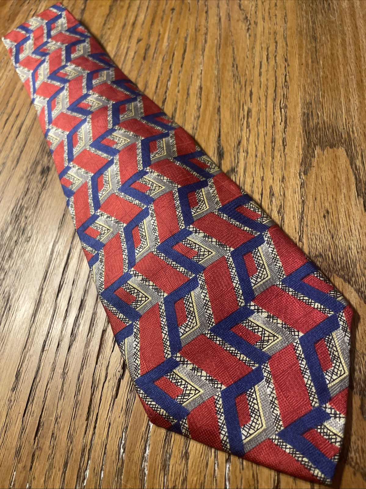 Vintage EUC Robert Talbott Studio Geometric Silk … - image 2