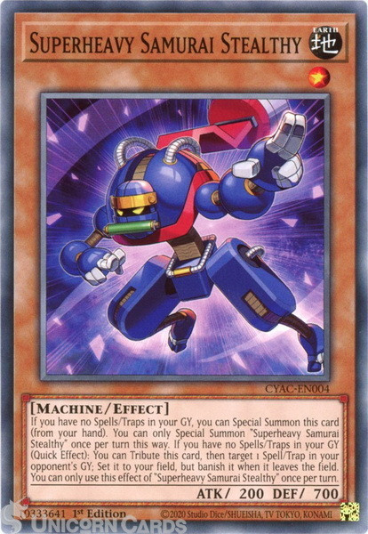 CYAC-EN004 Superheavy Samurai Stealthy :: Common 1st Edition Mint YuGiOh Card